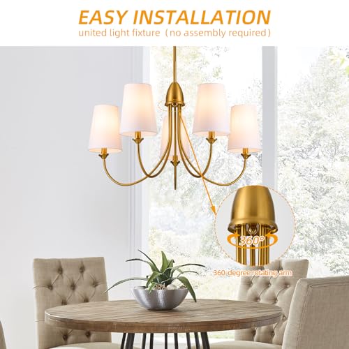 30''Gold Chandelier