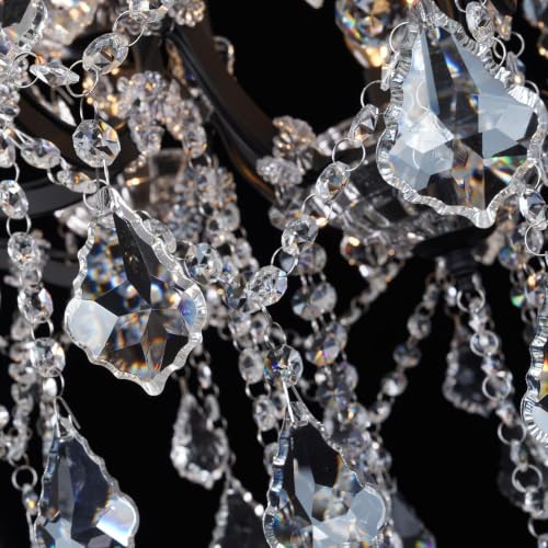 Black Maria Theresa Chandelier Light Fixture Modern Crystal Chandeliers for Bedroom
