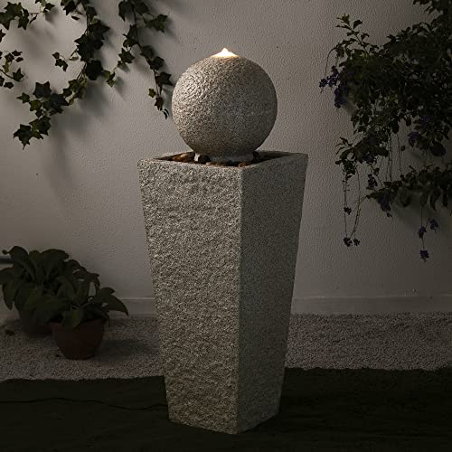 Outdoor Water Fountain with LED Light