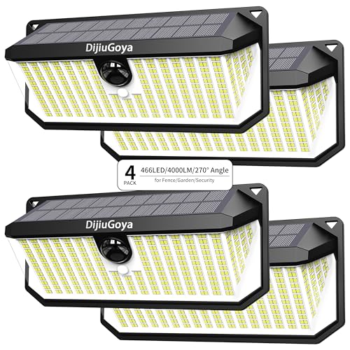 466 LEDs Solar Lights Outdoor with Motion Sensor (4 Count)