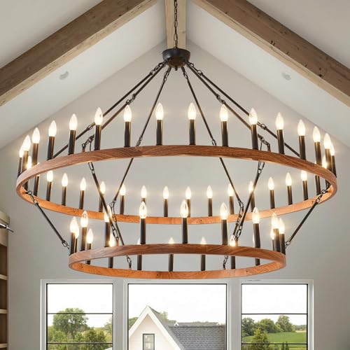 60" Wagon Wheel Chandelier 2