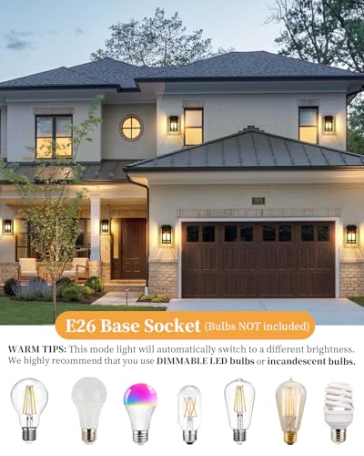 Motion Sensor Outdoor Wall Light Fixtures (2 Count)