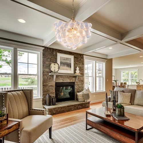 Nordic Bubble Ball Swirled Glass Chandelier