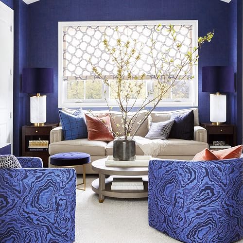 Dark Blue Velvet Drum Lamp Shade