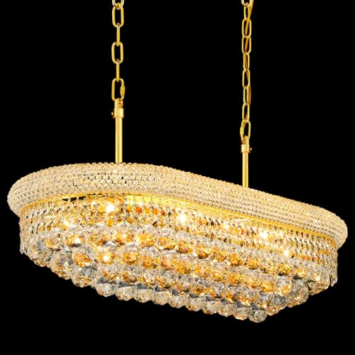 Gold Crystal Chandeliers for Dining Room
