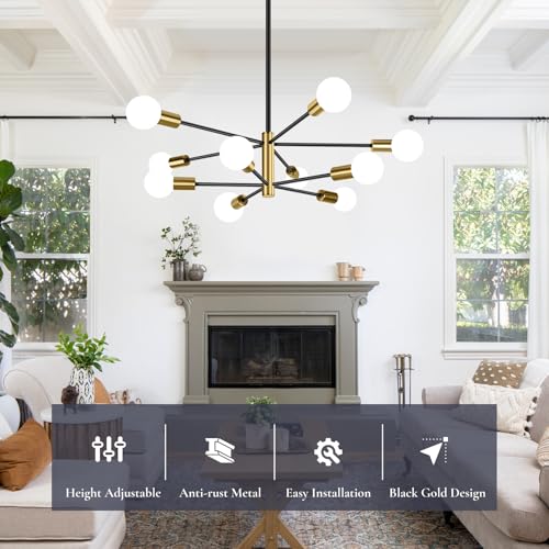 10 Light Modern Chandelier for Dining Room