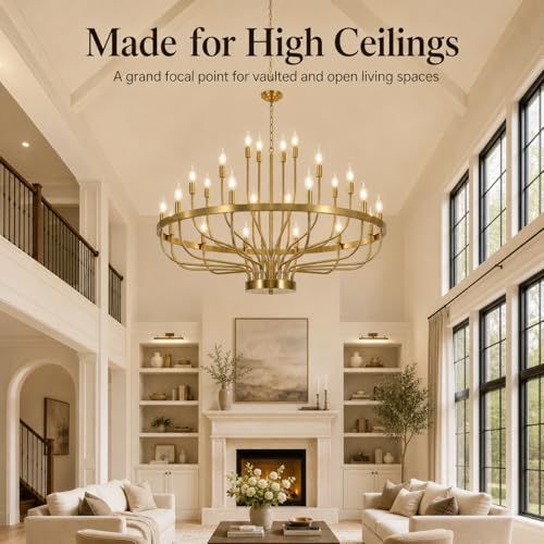 Large Gold Chandelier 24