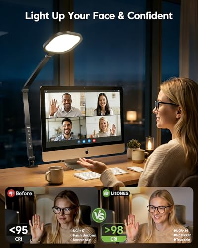 Desk Lamp for Home Office with Clamp