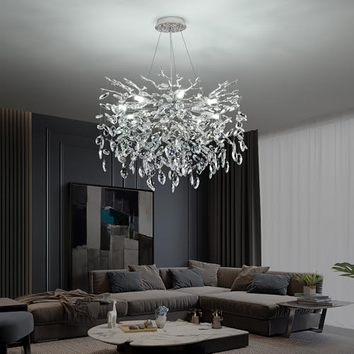 Tree Branch Chandelier Modern Crystal Pendant Light