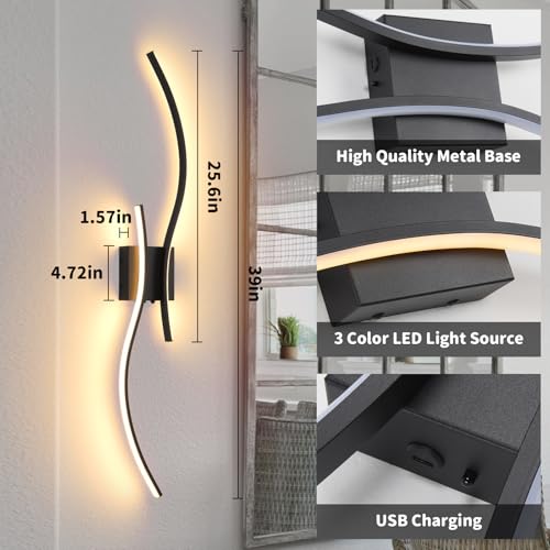 39 inch LED Battery Operated Wall Scones (2 Count)