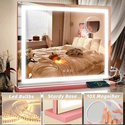 Vanity Mirror with Lights 23"x18"