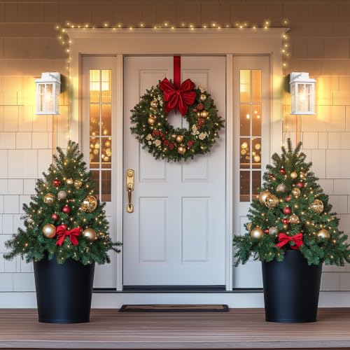 White Dusk to Dawn Outdoor Lighting with GFCI Outlet