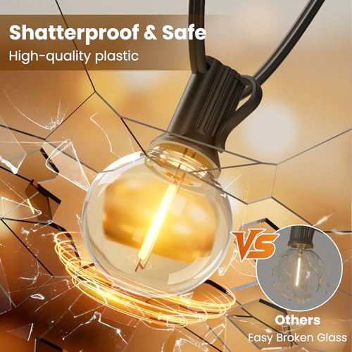 Outdoor String Lights 50ft (50 Foot)