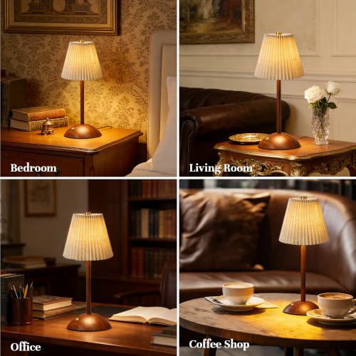 Small Vintage Cordless Table Lamp