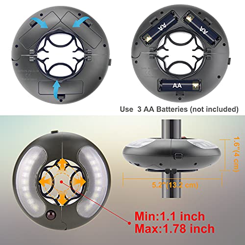 Battery Operated Hanging Lights Outdoor Patio Umbrella Light with Remote12Colors Changing Camping Tent Light Outside Brightness Dimmable and Timer Setting 120Lumens
