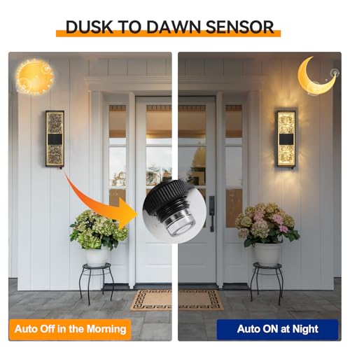 14.2" Dusk to Dawn Outdoor Wall Light