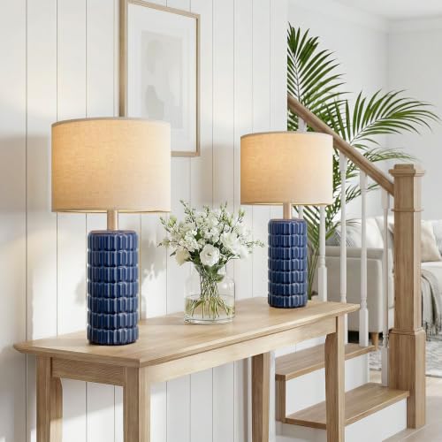 23" Modern Ceramic Table Lamps Set of 2 (2 Count)