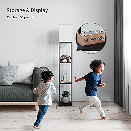 Floor Lamp with Shelves