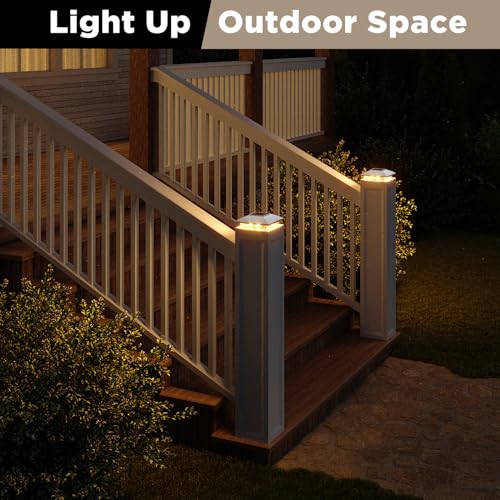 Solar Post Cap Lights Outdoor 12pack (12 Count)