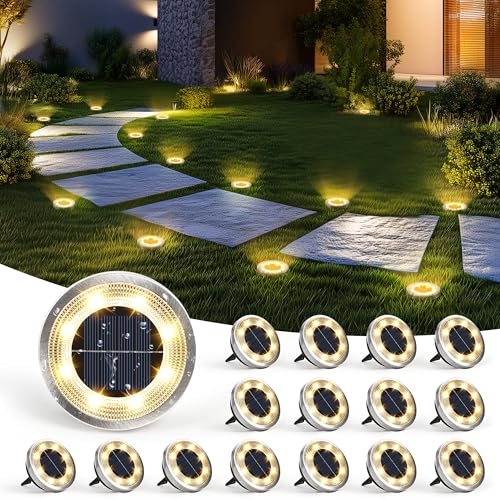 16 Pack Solar Ground Lights Outdoor (16 Count)