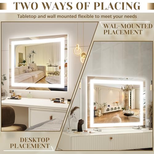 22x20 Inch Lighted Vanity Mirror