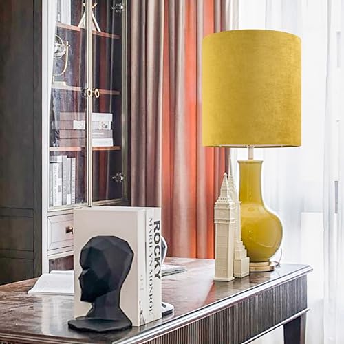 GOSO Tall Drum Natural Velvet Gold Lamp Shades (2 Count)