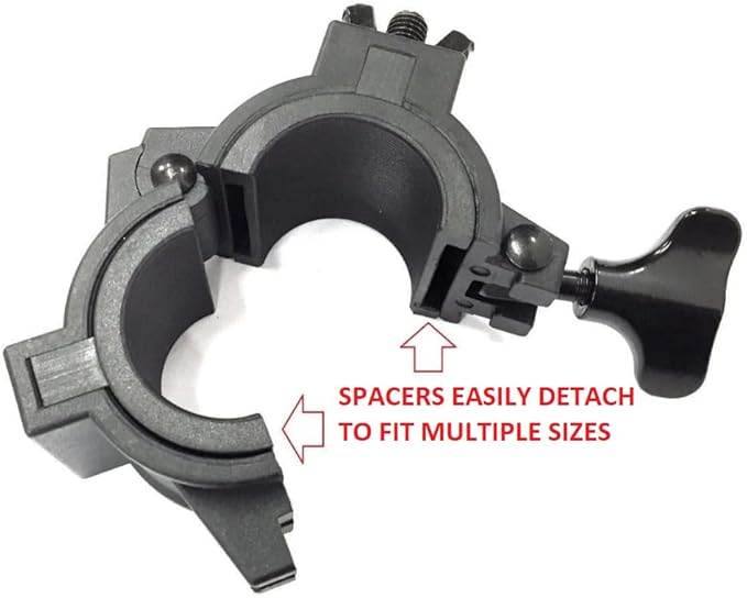 5 Pack Stage Light Clamps for DJ Lighting Products Par Light Plastic O Clamp Fits Size Pipe Diameter: 1.5" and 2" - Aura Lighting
