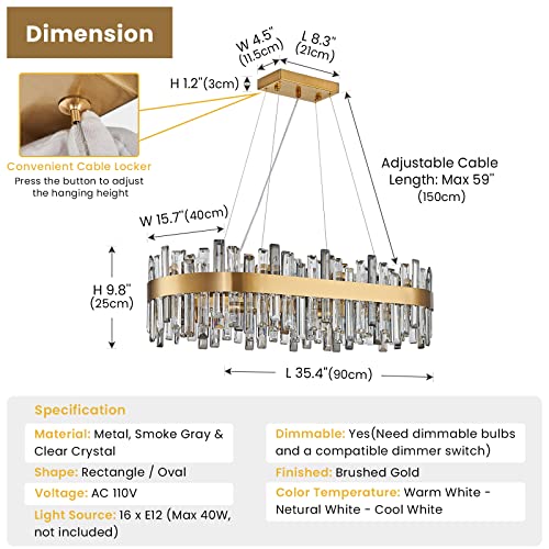 16 Light Modern Crystal Chandelier