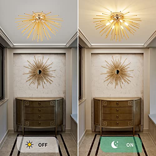 Sputnik Flush Mount Ceiling Light Fixture