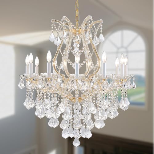Large Gold Modern Crystal Chandelier Light Fixtures