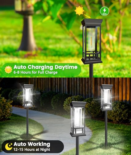 4 Pack Bright Solar Garden Lights (4 Count)