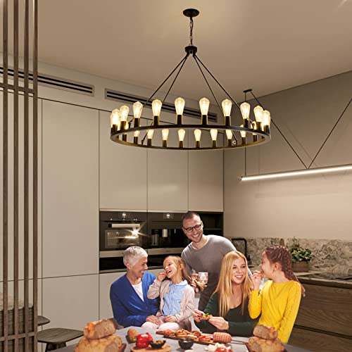 Wagon Wheel Chandelier 24