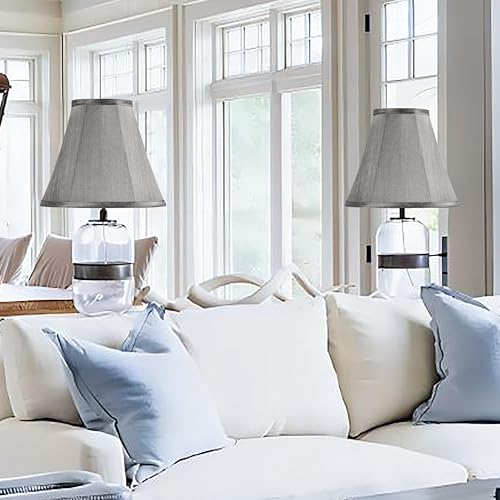 Grey Bell Lamp Shades (2 Count)