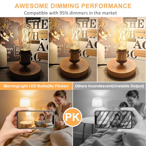 Dimmable Vintage LED Edison Bulbs 60Watt (2 Count)