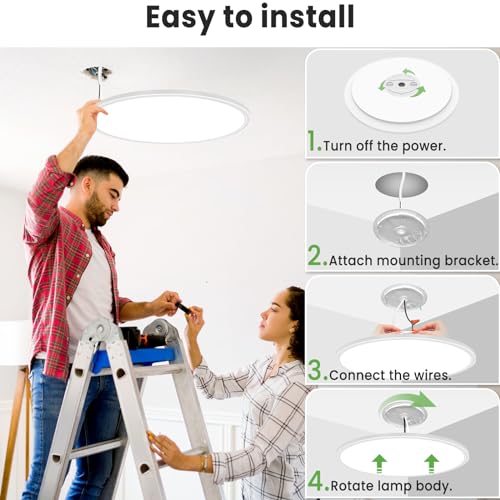 2Pack 20 inch LED Flush Mount Ceiling Light