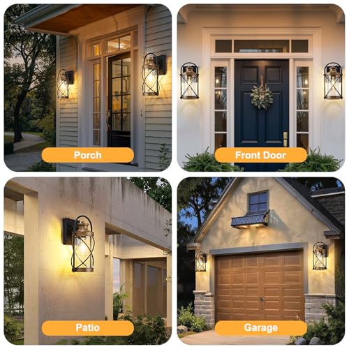 Dusk to Dawn Outdoor Wall Lights Fixtures (2 Count)