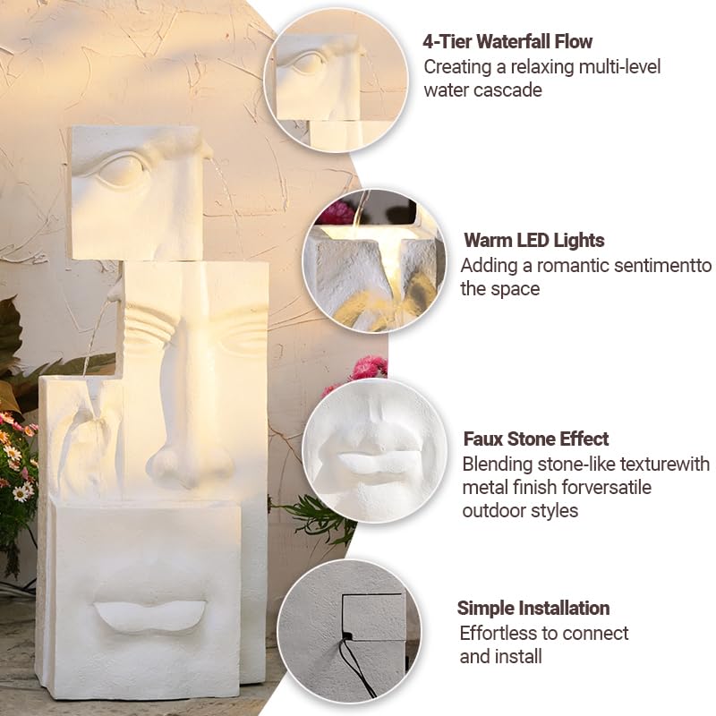 Modern Floor Standing Waterfall Outdoor Fountains