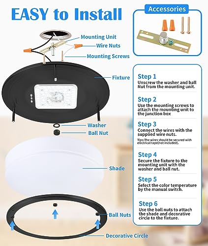 Black Flush Mount Ceiling Light