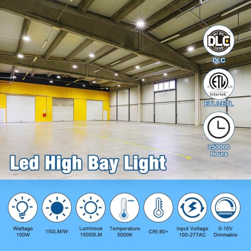 LED High Bay Light 100W 14000LM 5000K 1