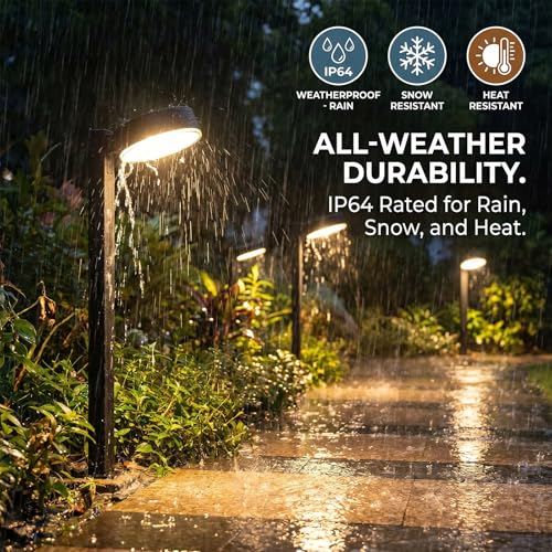 Upgraded 2 Pack Solar Pathway Lights Outdoor