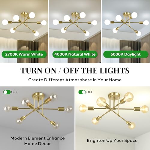 Modern Sputnik Chandelier Ceiling Light Fixtures