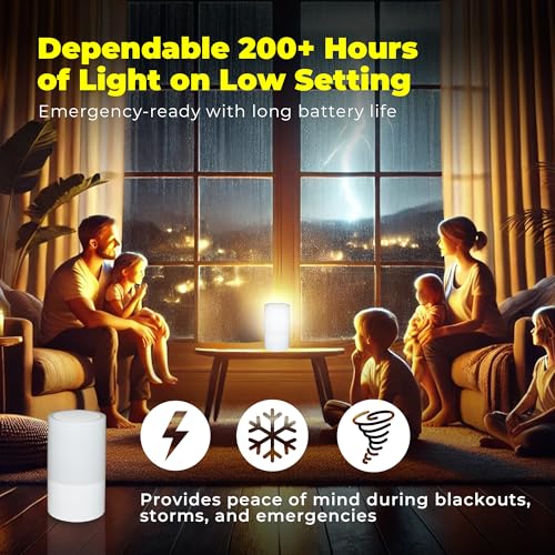 LFI Lights Emergency Table Lamp for Power Outages (2 Count)