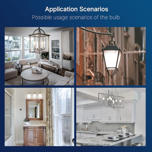 100W Equivalent LED Chandelier Light Bulbs E26 Base (12 Count)