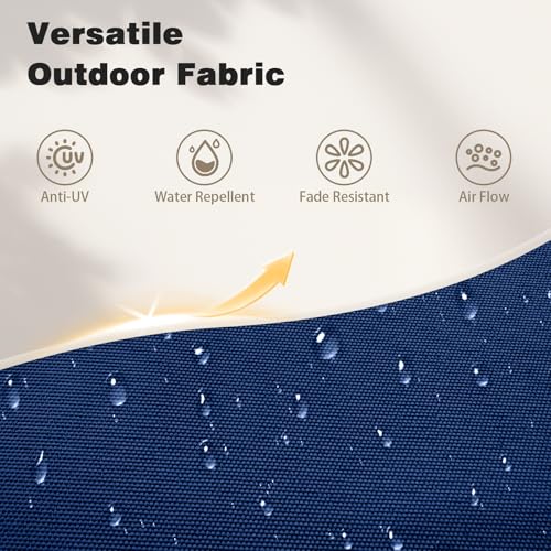 15FT Large Rectangular Patio Umbrella with Solar Lights