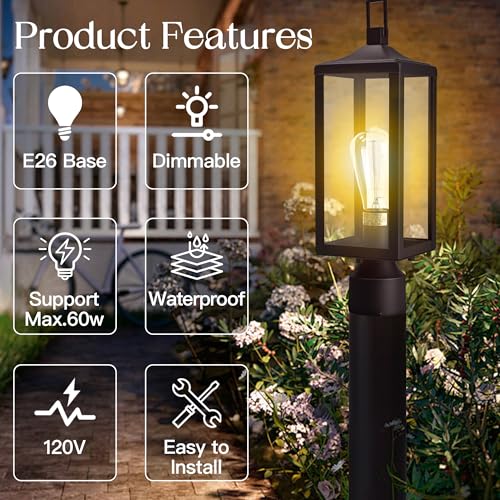 17 Inch Outdoor Lamp Post Light Fixture