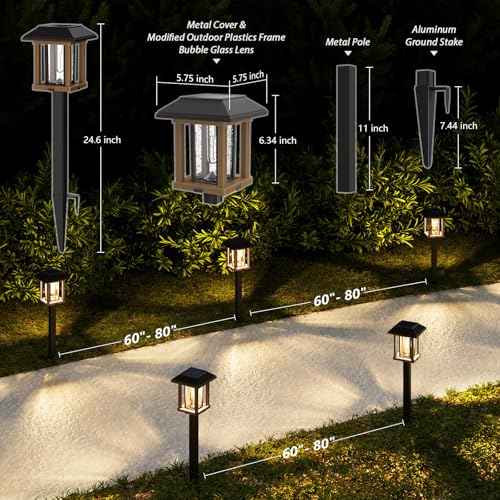 Solar Pathway Lights Outdoor 4 Pack (4 Count)