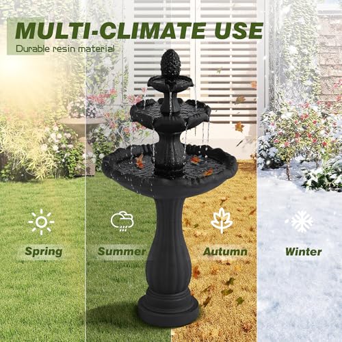 47.4"H Italian Outdoor Garden Water Fountain