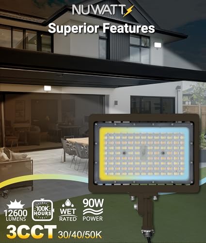 90W Outdoor LED Flood Lights Bronze
