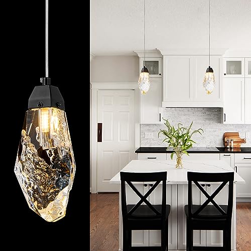 Black Crystal Pendant Light