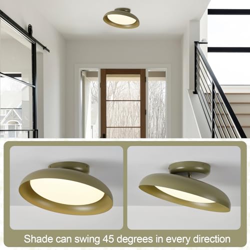 Dimmable LED 15.7 inch Semi Flush Mount Ceiling Light